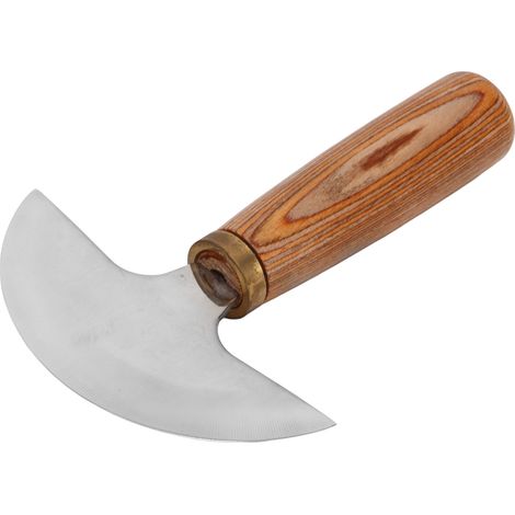 Coupe-cuir rond à faire soi-même, outil de coupe du cuir en acier à haute teneur en carbone, manche en bois de noyer pour la sculpture. (1/5)