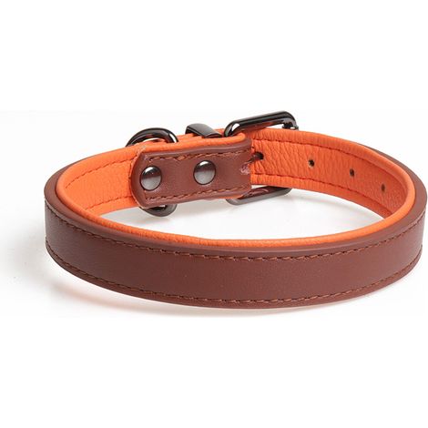 Collier Pour Chien En Cuir Pu Réglable Avec Boucle Métallique Et Anneau En D Pour Petit Moyen Grand Chien Lot De 1 (1/5)