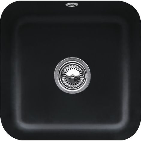 VB U-Bau-SP Cisterna 50 445x445mm Ablgarn. Lavabo avec cuve en céramique Ebony c+