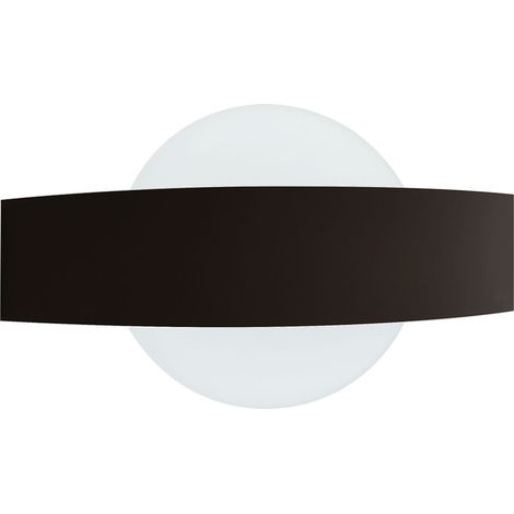 Aplique Barredor De Pared Circ.8w 4000k Arco Negro  630 Lm Ip20 13x24x5 Cm