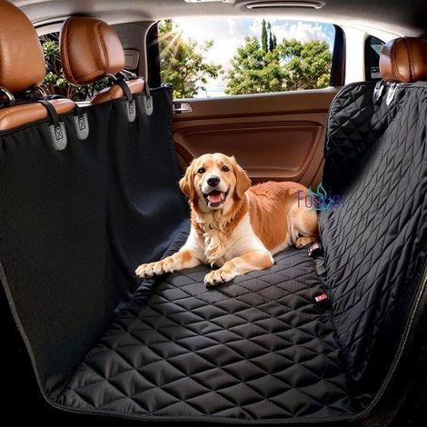(Noir)Animalerie Housse de Siège Arrière pour Voitures Protection De Banquette Arrière Imperméable Hamac de voyage pour Chien Couverture (1/5)