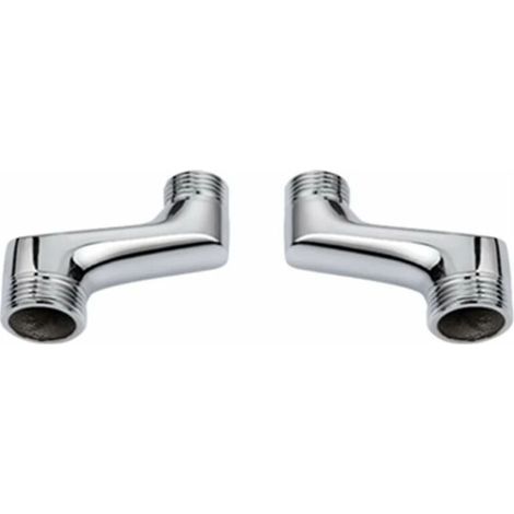 Raccord Contre Coudé Douche,Raccord Laiton Coudé RéDucteur,Bras Pivotant RéGlable,Raccord Mural Contre Coudé,Raccord Excentré 1/2 3/4,Chrome (1/2)