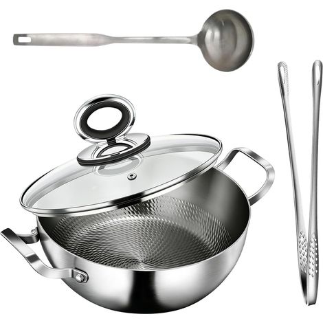 Uncoated Titanium Pan with Lid, Hammered Titanium Pot (1/5)