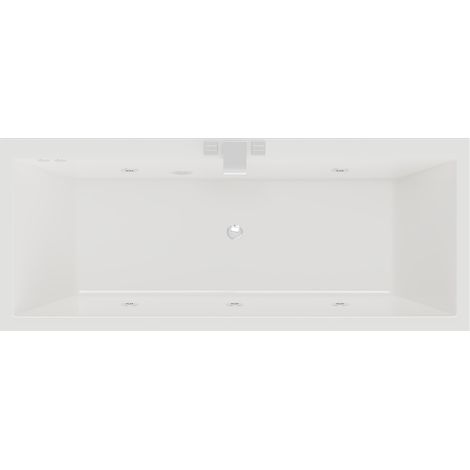 Wholesale Domestic Slim Edge 1700mm x 700mm 6 Jet Chrome Flat Jet Double Ended Whirlpool Bath (1/5)