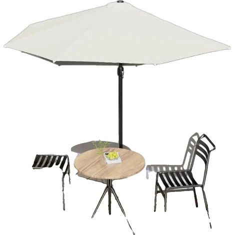 Ombrellone semicircolare, antivento, facile da usare, 300 x 155 x 223 cm (1/2)