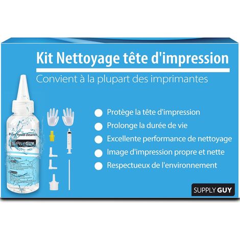 kit Nettoyage tête d'impression, nettoyants pour Buses pour imprimantes à Jet d'encre avec tête d'impression - Compatible avec Brother Canon Epson HP (100 ML)