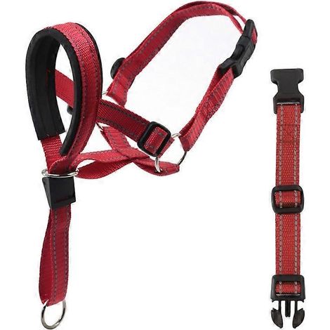 Nylon-Hundemaulkorb, Sicherheit, Training, Maulkorbabdeckung, Geschirr für aggressive Hunde, Größe XL, Rot