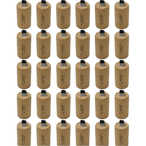 Batteria Ni-Cd, capacità 2800 mAh, facile da assemblare, SC-2800mAh-30pcs (1/2)