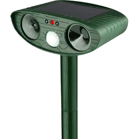 Solar-Ultraschall-Abwehrgerät mit PIR-Bewegungsmelder, IP64 wasserdicht, für Garten, Hof und Tiere (1/5)