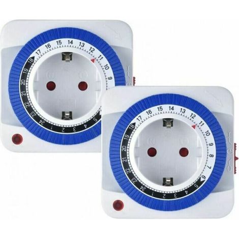 Minuterie Mécanique, Minuterie Intemporelle Programmable 24 Heures 96 Segments de Commutation Interrupteur de Minuterie Éclairage 16A 3680W pour Lumières, Appareils Électroménagers