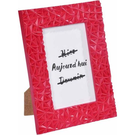 Cadre Photo Déco "Géométrique Frame" 10x15cm Rouge (1/2)