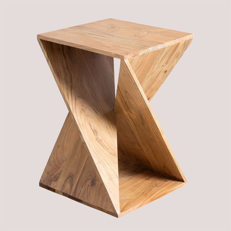 Set di 2 comodini 40x40 cm in legno di acacia Gorvea SKLUM            