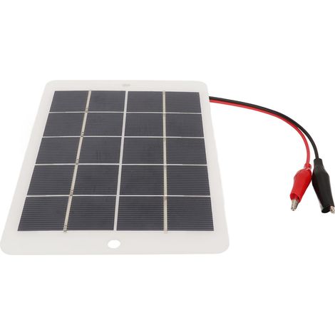 Panneau solaire 3W 5V à haut rendement de conversion, portable, durable et compact, idéal pour téléphones portables, batteries externes et activités de plein air. (1/5)