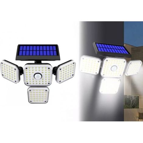 FARO SOLARE FARETTO ORIENTABILE CON SENSORE DI MOVIMENTO 144 LED SMD TY05117