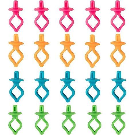 Supports de Pinces à Canette,20pcs Pinces à Bobines de Fil,Support pour Bobine Clips à Canette,Pinces Porte-Bobines Canette Porte-Fil Clips Fil Bobine pour Machine à Coudre,Couleur Aléatoire (1/5)