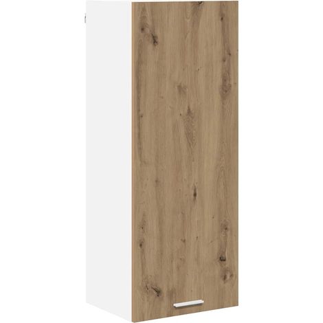 Armadio pensile moderno design pulito 40 x 31 x 100 cm ampio spazio di archiviazione in legno ingegnerizzato rovere artigianale 020053384