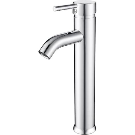 CCYKXA Bathroom Faucet Tall, Single Lever Basin Mixer Tap Countertop Sink Faucet, Adjustable Hot and Cold Bathroom Basin Mixer Tap, Brass Basin Faucet, Chrome (1/5)