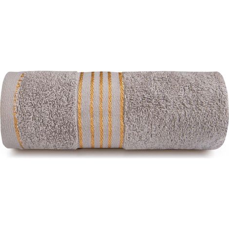 Toalla de algodón FROTTE de 70x140 cm para baño, color liso TIWANO, gris (1/5)