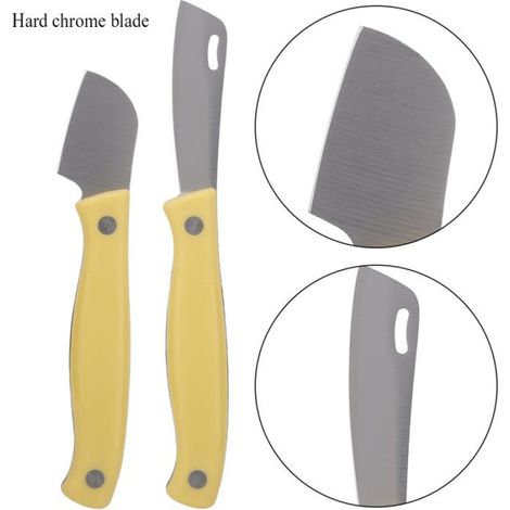 Couteau De Jardinage - Acier Au Carbone - Antidérapant - Ergonomique - Pour Greffage Et Élagage - 2 Pièces (1/4)