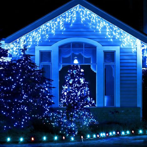 [NIEMALS VERWENDET] Rintea 10m Lichterkette für den Außenbereich, 400 LEDs, IP44 wasserdicht, mit Timer und 8 Beleuchtungsmodi, ideal zum Dekorieren von Außenbereichen, Dachrinnen, Dächern, Gärten und