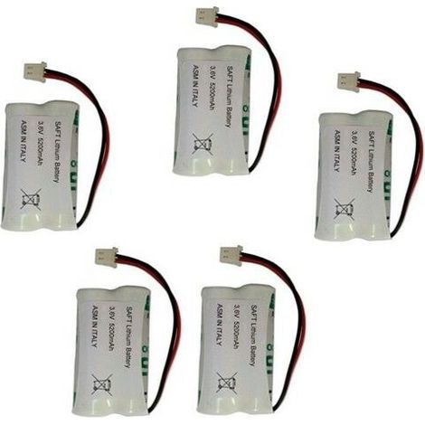 Saft 5 batteria litio 3,6V 5,2Ah compatibile teknox tecnox 2LS14500SX