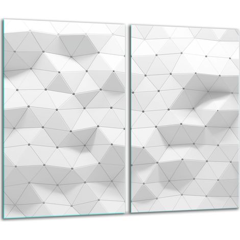 Tagliere in vetro 2x 30x52 bianco con motivo (1/5)