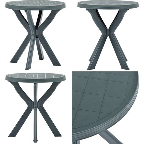 Bistrotisch Grün Ø70 cm Kunststoff - Gartentisch - Bistrotisch - Outdoortisch - Plastiktisch - Kunststoffe Möbel - Home & Living (1/5)