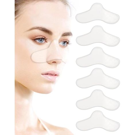 6 Stück Nasenpolster für CPAP-Masken, Nasenschutz, Silikon-Gel-Nasenpolster, Komfortpolster für CPAP-Masken, für Nasenschutzmasken