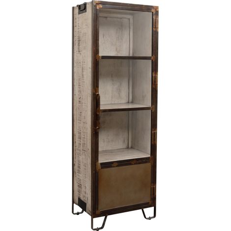 vetrina in legno di Mango 60x40x180 marrone laccato HEAVY INDUSTRY 240