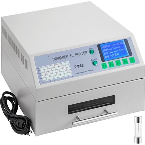 T962A T962 Four de Refusion de Bureau Station de soudage Machine de soudage Chauffage Infrarouge Carte PCB SMD SMT BGA Outil de Station de Reprise (Color : T-962, Size : 1 UK) (1/5)