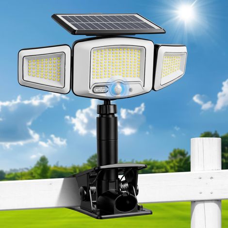 Lampe Solaire Exterieur avec Détecteur de Mouvement, 231 LED Clip-on-USB Lumiere Solaire Extérieur 3 Modes (1/5)