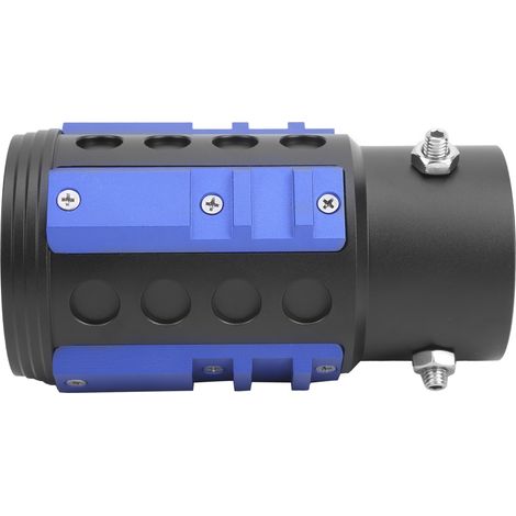 Embout d'échappement auto arrière 72mm/2.8in universel, pièce de course modifiée avec clé, finition bleue (1/5)