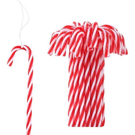 32 Weihnachtslutscher aus Plastik, hängende Weihnachtsdekoration, Heimdekoration, Festtagsdekoration für Weihnachten und Neujahr. (1/5)