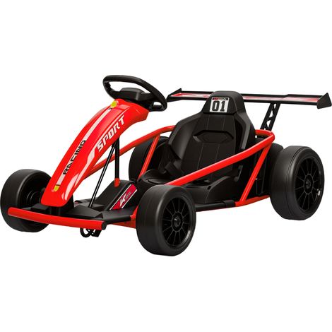 Go-kart elettrico per bambini guida 119 x 77 x 54 cm velocità regolabile sedile ergonomico stile di tendenza in PP rosso 210000654