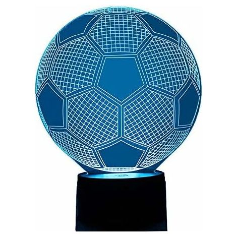 Veilleuse 3D Visuelle Ballon de football USB 7 couleurs changeantes Lampe de football pour chambre à coucher Décoration enfant Cadeau d'anniversaire