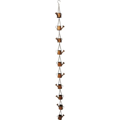Chaîne de Pluie Motif Arrosoir en Métal Inoxydable Bronze Vintage 104 cm - PANGIVO (1/3)