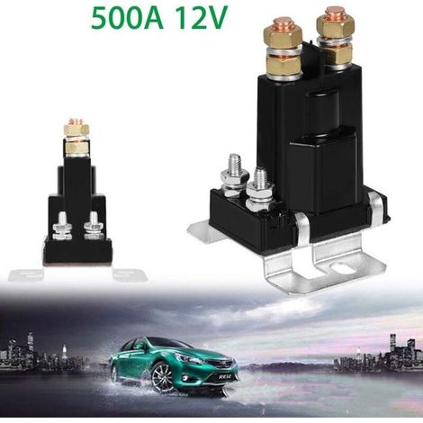 Trywise Relais 500 AMP DC 12V 4 broches démarreur à courant élevé SPST contacteur de démarrage automatique de voiture double interrupteur d'isolateur de batterie (1/4)