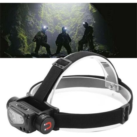 QORVA
-Lampe frontale à LED rechargeable par USB, lampe frontale à induction pour camping en plein air, course à pied, cyclisme, pêche,DUBUNS