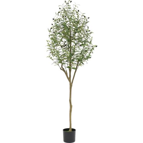 éLéGant Olivier Artificiel, Plante Artificielle RéAliste En Pot Avec Un Tronc En Bois Naturel Facile D'Entretien Pour Le Salon La Chambre (1/5)