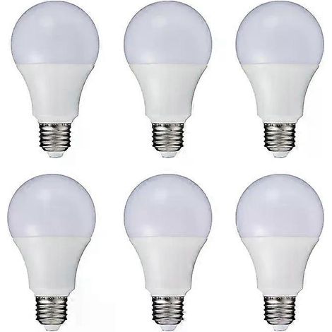 Lot de 6 ampoules LED E27 E14 12W 15W 18W 25W, projecteur 220V, lampe de table décorative, éclairage écoénergétique. (1/5)