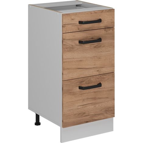 Meuble cuisine R-Line, Chêne de force doré, 40cm sans PT, Vicco
