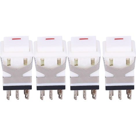 Interrupteur à bouton-poussoir de réinitialisation à 8 broches avec LED, réinitialisation stable, compatible 24 V (1/5)