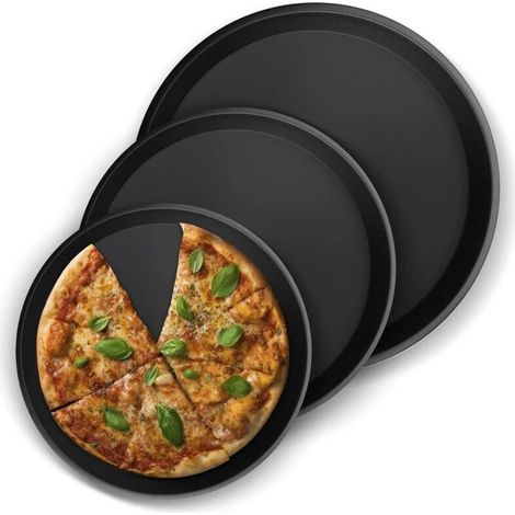 Plaques À Pizza, 3 Pièces, Plaque À Pizza, Plats Rondes, Pour Four, Accessoires De Pâtisserie, Usage Domestique, Cuisine, Restaurant, Compatible Lave-vaisselle (21,5/23,2/26,7 Cm) (1/5)