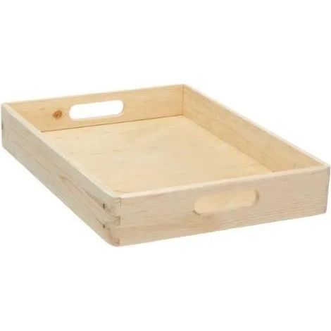 Vassoio portaoggetti zeller legno 40x30x7 cm (1/2)