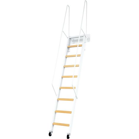 Scala retrattile acciaio bianco - Altezza suolo a suolo 3.00m - SOPALCO/B300/MB