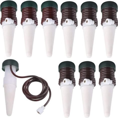 Kit d'irrigation goutte à goutte – 10 pièces – Libération lente – Pour plantes d'intérieur et extérieur – Arrosage automatique (1/5)