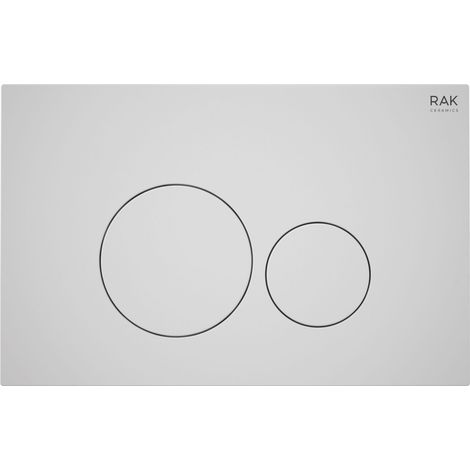RAK Ecofix Round Dual Flush Plates - Matt White (1/3)
