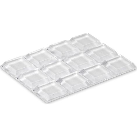 Tamponi protettivi adesivi per mensola ø12,7 x 12,7 x 3,1 mm (confezione da 12 pezzi) Inofix