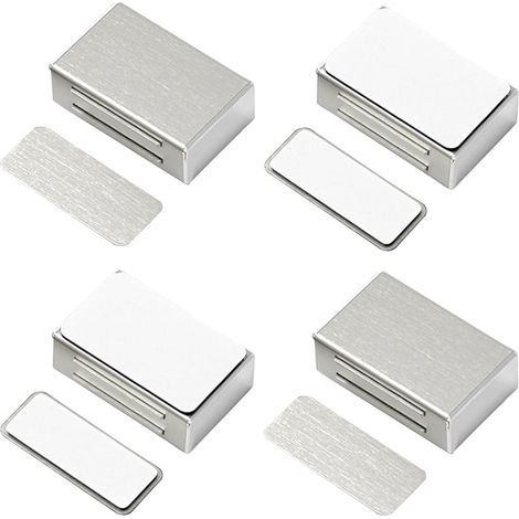 Aimant autocollant pour porte de placard, lot de 4, verrouillage magnétique de la porte