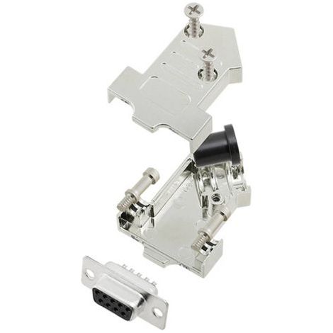 TRU COMPONENTS TCD45NT09MDBSK 7708512 Kit embase SUB-D femelle 45 ° Nombre de pôles: 9 fût à souder 1 pc(s) (1/2)